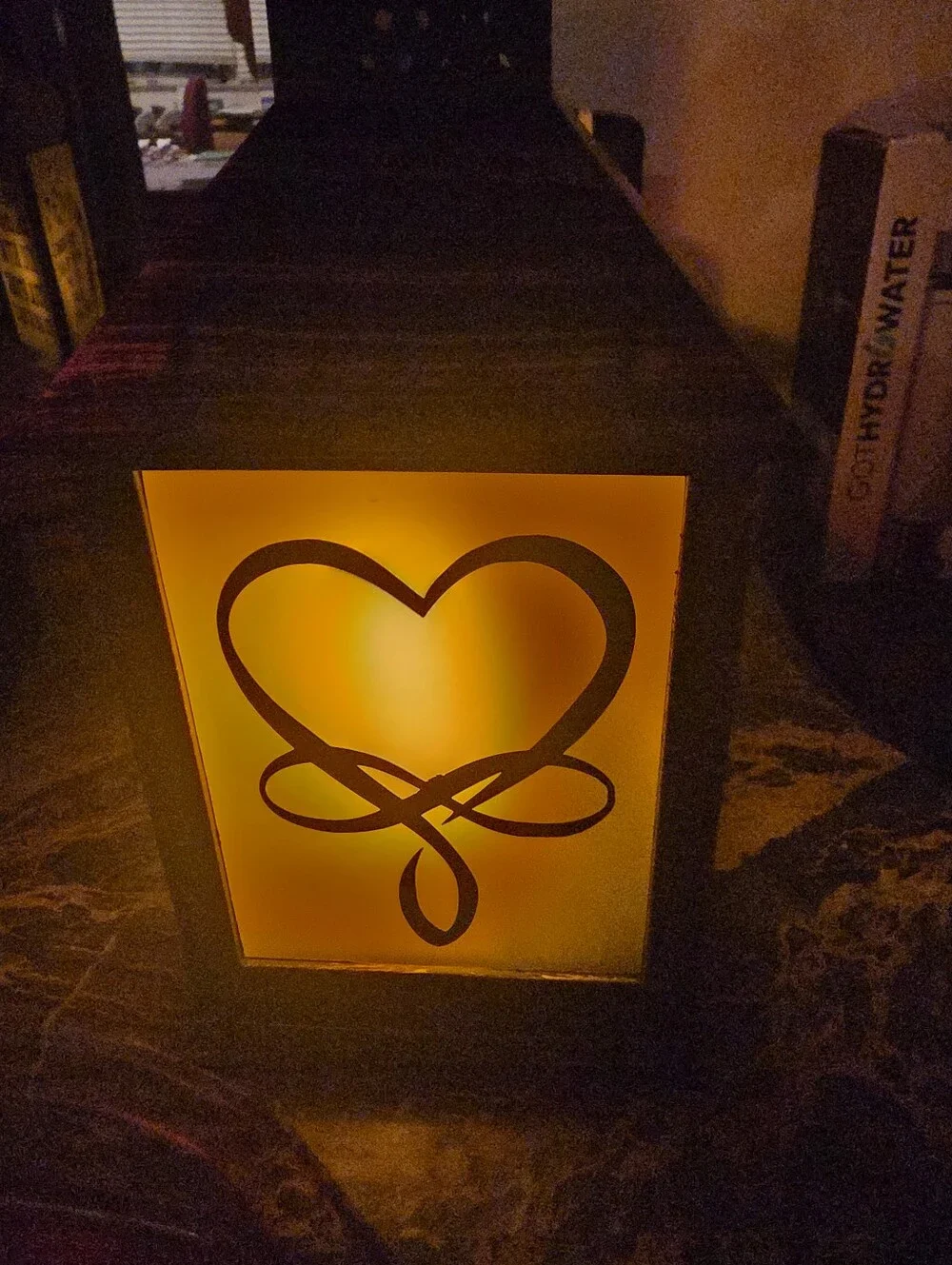 Memorial Lantern with 'Your Wings Were Ready' Sentiment - Amber Glow